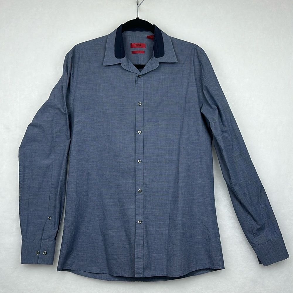 HUGO BOSS Men Long Sleeve Casual Formal Shirt Sz L